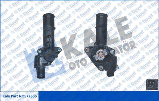 KALE 572655 Termostat 83°C Plastik Govdeli Komple Renault Captur Clio Grand Scenic Kangoo Laguna Megane Modus Grand Modus Scenic Dacia Dokker Duster Lodgy Logan Sandero Nissan Micra Note Qashqai